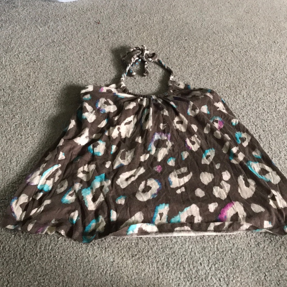 Leopard print halter top